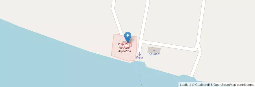 Mapa de ubicacion de Prefectura Nacional Argentina en Argentina, Corrientes, Municipio De Alvear.