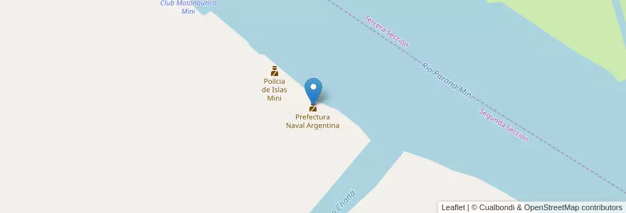 Mapa de ubicacion de Prefectura Naval Argentina en Argentinien, Provinz Buenos Aires, Segunda Sección, Partido De San Fernando.