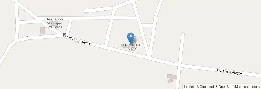 Mapa de ubicacion de PRESIDENTE MITRE en الأرجنتين, سان خوان, تشيلي, Iglesia.