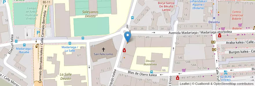 Mapa de ubicacion de Presley 2 en İspanya, Bask Bölgesi, Bizkaia, Bilboaldea, Bilbao.