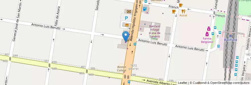 Mapa de ubicacion de Prestigio en Arjantin, Buenos Aires, Partido De Lomas De Zamora, Banfield.