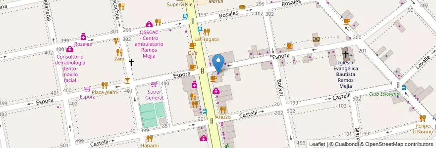 Mapa de ubicacion de Prestigio en Argentinië, Buenos Aires, Partido De La Matanza, Ramos Mejía.