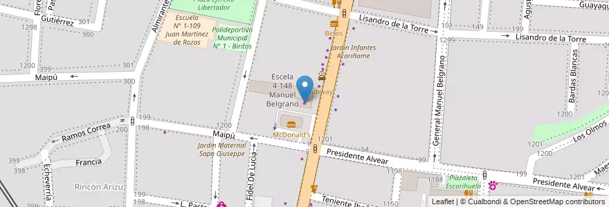 Mapa de ubicacion de Prestigio en Аргентина, Чили, Мендоса, Godoy Cruz, Departamento Godoy Cruz, Distrito Ciudad De Godoy Cruz.