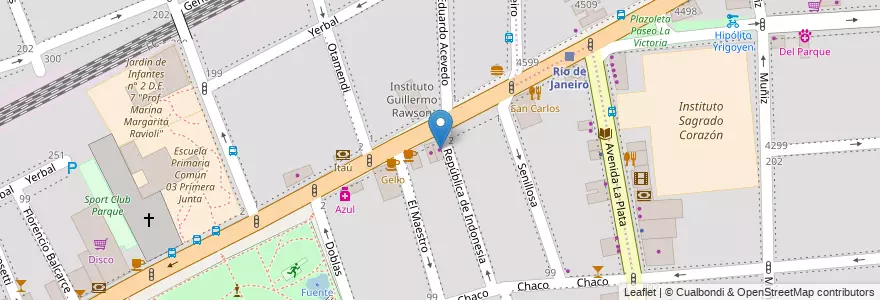 Mapa de ubicacion de Prestigio, Caballito en الأرجنتين, Ciudad Autónoma De Buenos Aires, Buenos Aires, Comuna 6.