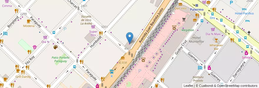 Mapa de ubicacion de Prestigio, Palermo en Argentinië, Ciudad Autónoma De Buenos Aires, Buenos Aires, Comuna 14.