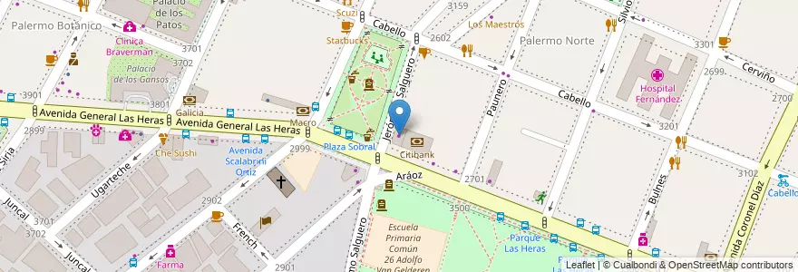 Mapa de ubicacion de Prestigio, Palermo en Аргентина, Буэнос-Айрес, Буэнос-Айрес, Comuna 14.