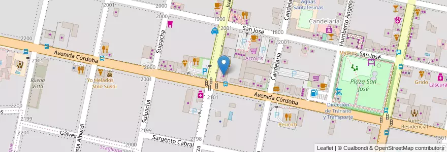 Mapa de ubicacion de Prestigio en Argentinien, Santa Fe, Departamento Rosario, Municipio De Funes, Funes.