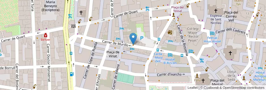Mapa de ubicacion de PRÊT-À-PORTER "Comidas para llevar" en Spanje, Valencia, Valencia, Comarca De València, Valencia.