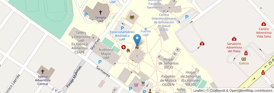 Mapa de ubicacion de Prevención y Seguridad en アルゼンチン, エントレ・リオス州, Departamento Diamante, Libertador San Martín, Distrito Palmar.