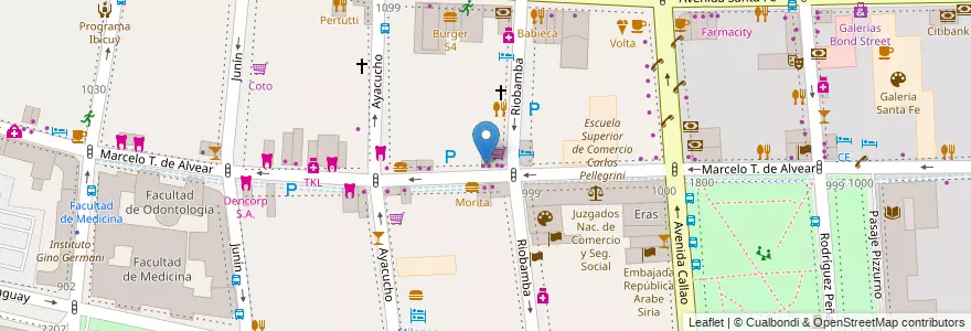 Mapa de ubicacion de Pricolo Dental, Recoleta en آرژانتین, Ciudad Autónoma De Buenos Aires, Comuna 2, Buenos Aires.