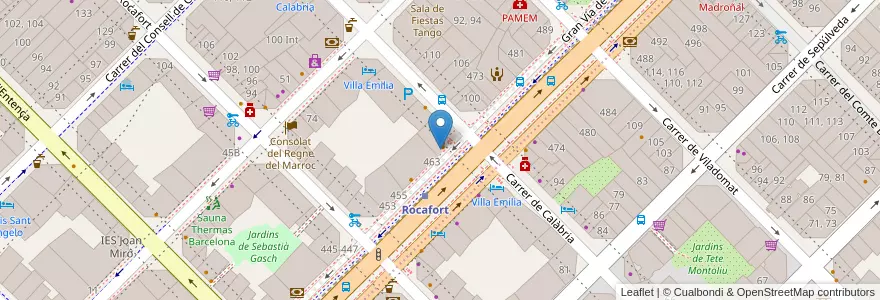 Mapa de ubicacion de Prime Kebabish en Espanha, Catalunha, Barcelona, Barcelonès, Barcelona.