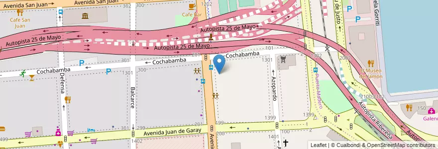 Mapa de ubicacion de Primera Infancia Jardín del Puente, San Telmo en Argentina, Ciudad Autónoma De Buenos Aires, Comuna 1, Buenos Aires.