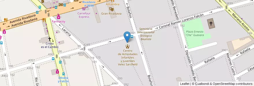 Mapa de ubicacion de Primera Infancia Luceritos, Velez Sarsfield en Argentina, Ciudad Autónoma De Buenos Aires, Buenos Aires, Comuna 10.