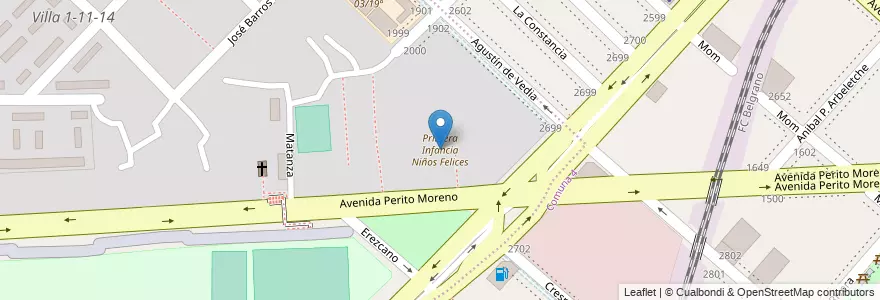 Mapa de ubicacion de Primera Infancia Niños Felices, Flores en Argentina, Autonomous City Of Buenos Aires, Comuna 4, Autonomous City Of Buenos Aires.