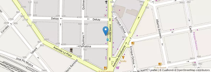 Mapa de ubicacion de Primera Infancia Pompeyitos, Nueva Pompeya en الأرجنتين, Ciudad Autónoma De Buenos Aires, Comuna 4, Buenos Aires.