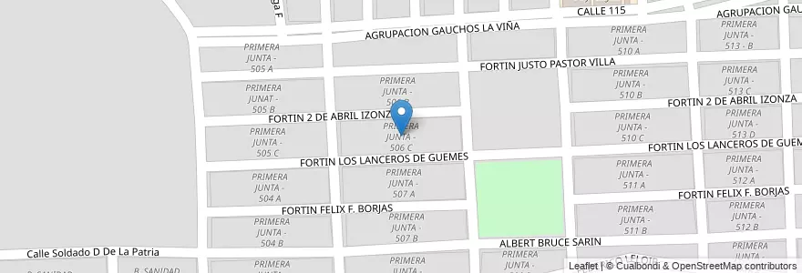 Mapa de ubicacion de PRIMERA JUNTA - 506 C en آرژانتین, Salta, Capital, Municipio De Salta.