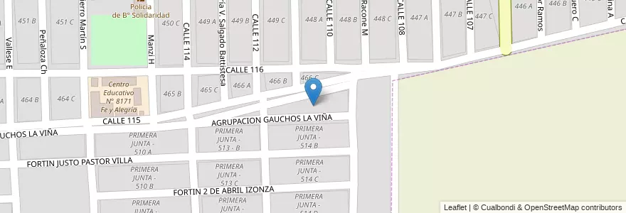 Mapa de ubicacion de PRIMERA JUNTA - 514 A en الأرجنتين, Salta, Capital, Municipio De Salta.