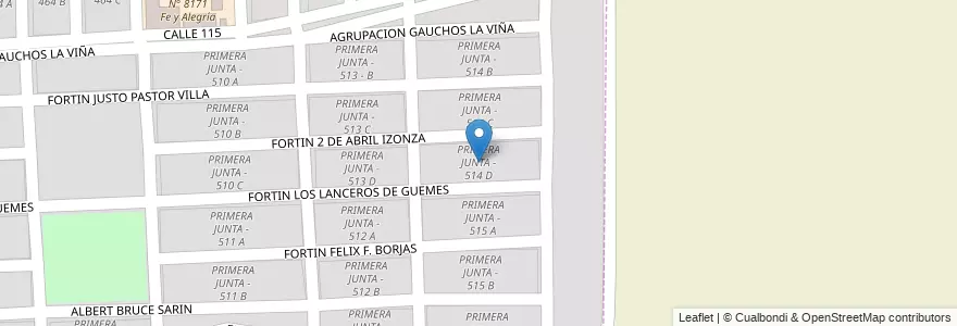 Mapa de ubicacion de PRIMERA JUNTA - 514 D en Argentine, Salta, Capital, Municipio De Salta.
