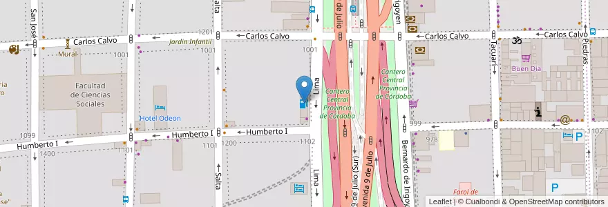 Mapa de ubicacion de Primo Gas, Constitucion en アルゼンチン, Ciudad Autónoma De Buenos Aires, Comuna 1, ブエノスアイレス.