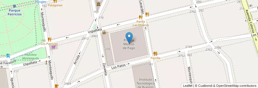 Mapa de ubicacion de Prisma Medios de Pago, Parque Patricios en Аргентина, Буэнос-Айрес, Comuna 4, Буэнос-Айрес.