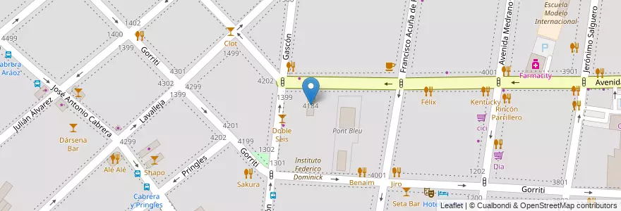 Mapa de ubicacion de Prive Club Swinger, Palermo en Argentinië, Ciudad Autónoma De Buenos Aires, Buenos Aires.