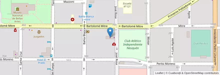 Mapa de ubicacion de Pro Honda en Argentina, Chile, Neuquén, Departamento Confluencia, Municipio De Neuquén, Neuquén.