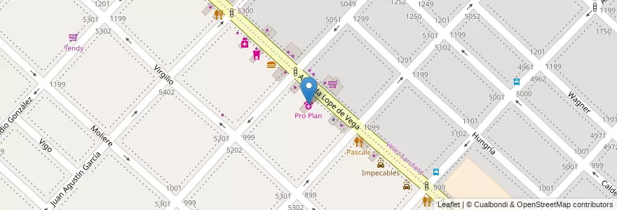 Mapa de ubicacion de Pro Plan, Villa Luro en آرژانتین, Ciudad Autónoma De Buenos Aires, Buenos Aires, Comuna 10.