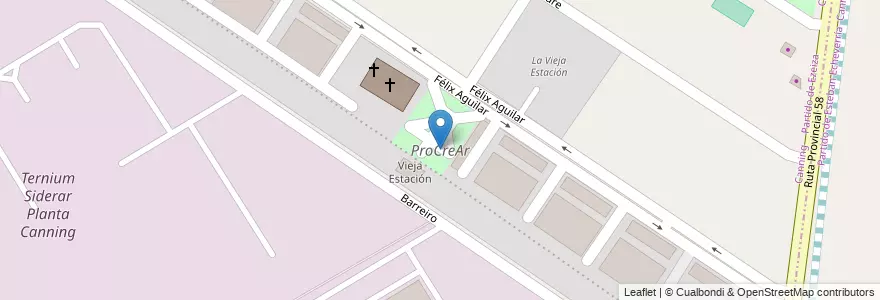 Mapa de ubicacion de ProCreAr en Arjantin, Buenos Aires, Canning.