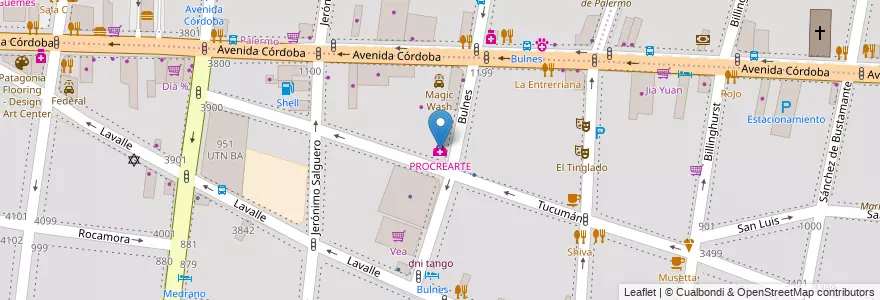 Mapa de ubicacion de PROCREARTE, Almagro en Arjantin, Ciudad Autónoma De Buenos Aires, Buenos Aires.