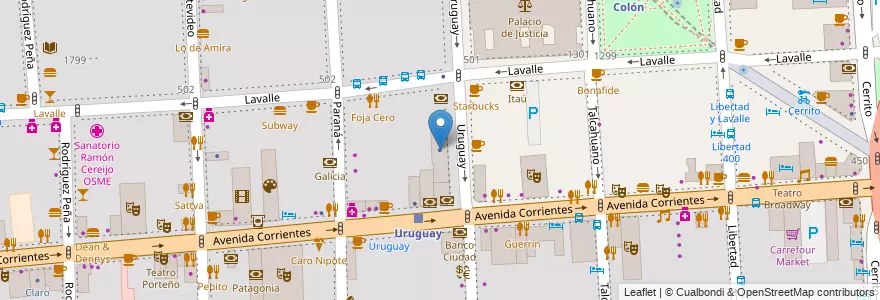 Mapa de ubicacion de Procuración G.C.B.A., San Nicolas en Argentinien, Ciudad Autónoma De Buenos Aires, Comuna 1, Buenos Aires.