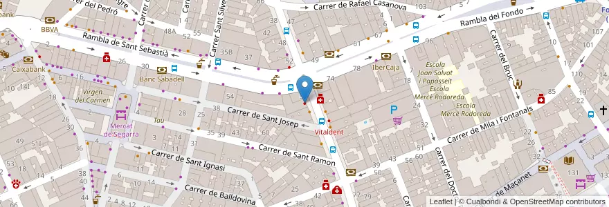 Mapa de ubicacion de ProDental en 西班牙, Catalunya, Barcelona, Barcelonès, Badalona, Santa Coloma De Gramenet.