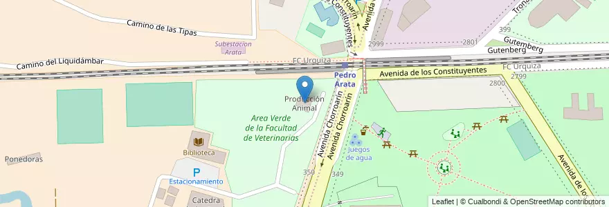 Mapa de ubicacion de Producción Animal, Agronomia en アルゼンチン, Ciudad Autónoma De Buenos Aires, ブエノスアイレス, Comuna 15.