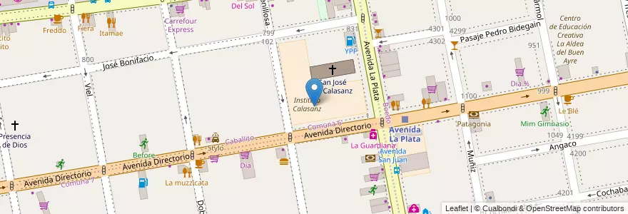 Mapa de ubicacion de Prof. Calasanz Instituto de Educación Superior de las Escuelas Pías, Caballito en 아르헨티나, Ciudad Autónoma De Buenos Aires, 부에노스아이레스, Comuna 6.