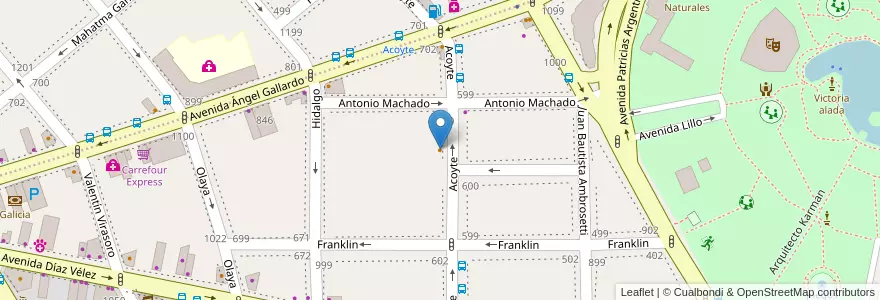 Mapa de ubicacion de Profano, Caballito en Arjantin, Ciudad Autónoma De Buenos Aires, Buenos Aires, Comuna 6.