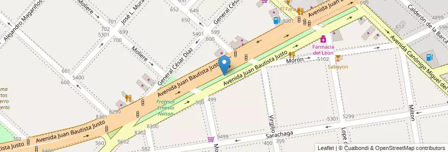 Mapa de ubicacion de Profesor Ernesto Nelson, Villa Luro en Argentinien, Ciudad Autónoma De Buenos Aires, Buenos Aires, Comuna 10.