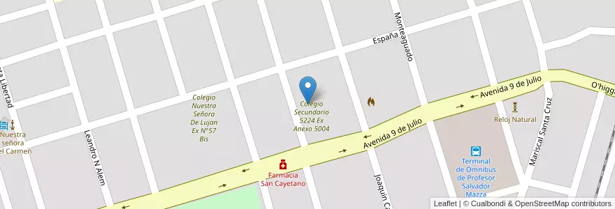 Mapa de ubicacion de Profesor Salvador Mazza Ex N°749 (Fra 6) en 아르헨티나, Salta, General San Martín, Municipio De Profesor Salvador Mazza, Profesor Salvador Mazza.