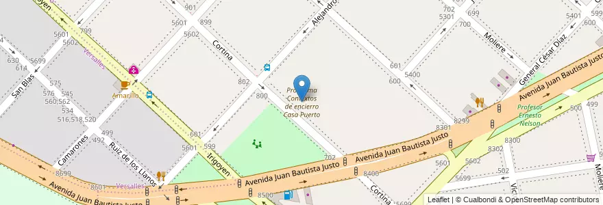 Mapa de ubicacion de Programa Contextos de encierro Casa Puerto, Villa Luro en Arjantin, Ciudad Autónoma De Buenos Aires, Buenos Aires, Comuna 10.