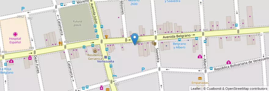 Mapa de ubicacion de Programa Contextos de Encierro Instituto Belgrano, Balvanera en Argentina, Autonomous City Of Buenos Aires, Comuna 3, Autonomous City Of Buenos Aires.