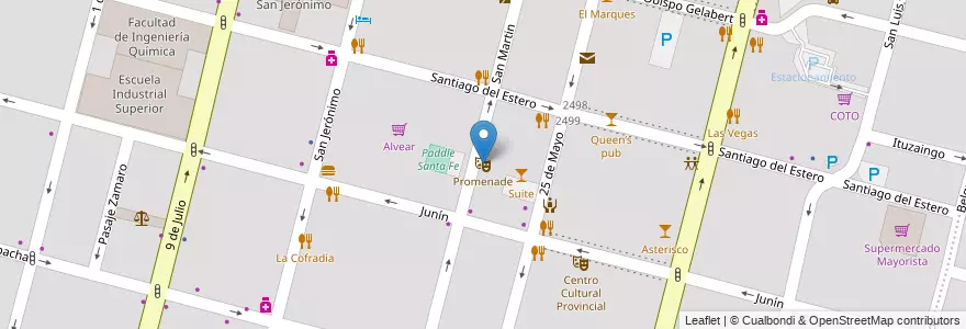 Mapa de ubicacion de Promenade en Argentine, Santa Fe, Departamento La Capital, Santa Fe Capital, Santa Fe.
