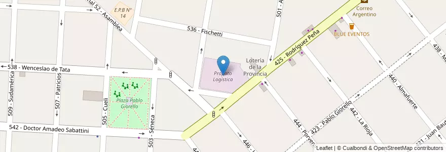 Mapa de ubicacion de Propato Logística en Argentina, Buenos Aires, Partido De Tres De Febrero, Santos Lugares.