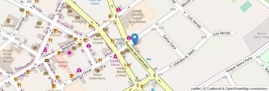 Mapa de ubicacion de Prosegur en 아르헨티나, 부에노스아이레스주, Partido De San Isidro, San Isidro.