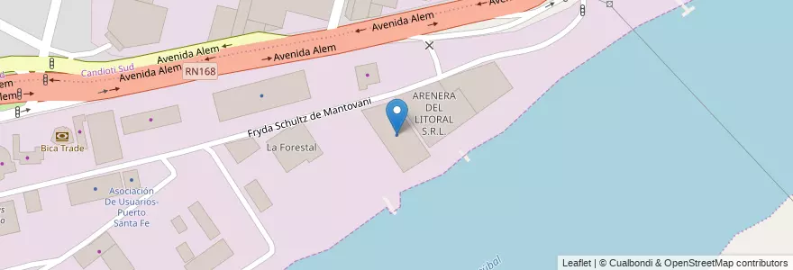 Mapa de ubicacion de Prosegur en Arjantin, Santa Fe, Departamento La Capital, Santa Fe Capital, Santa Fe.