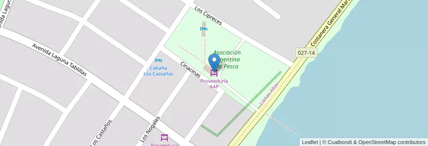Mapa de ubicacion de Proveeduría AAP en Argentinië, Buenos Aires, Partido De Chascomús.