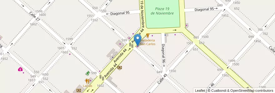 Mapa de ubicacion de Provetel, Casco Urbano en 아르헨티나, 부에노스아이레스주, Partido De La Plata, La Plata.