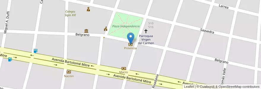 Mapa de ubicacion de Provincia en Arjantin, Buenos Aires, Partido De Carmen De Areco, Carmen De Areco.