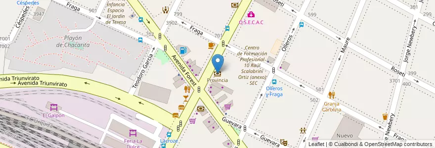 Mapa de ubicacion de Provincia, Chacarita en アルゼンチン, Ciudad Autónoma De Buenos Aires, ブエノスアイレス, Comuna 15.