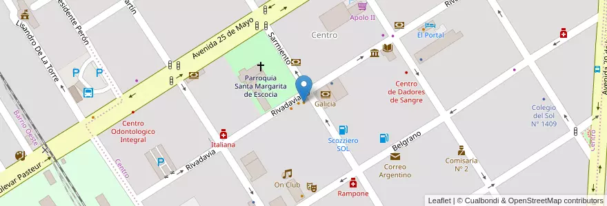 Mapa de ubicacion de Prus en آرژانتین, سانتافه, Departamento San Jerónimo, Municipio De Gálvez, Gálvez.