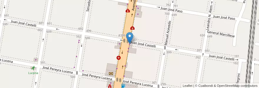 Mapa de ubicacion de PSP comidas al paso en 아르헨티나, 부에노스아이레스주, Partido De Lomas De Zamora, Lomas De Zamora.
