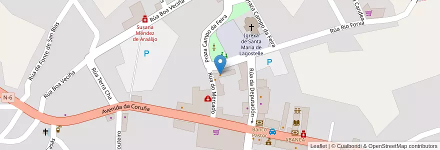Mapa de ubicacion de Pub Bolero en اسپانیا, Galicia / Galiza, Lugo, Terra Chá, Guitiriz.