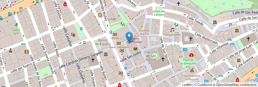Mapa de ubicacion de Pub Cherokee en スペイン, バレンシア州, Alacant / Alicante, L'Alacantí, Alacant / Alicante.